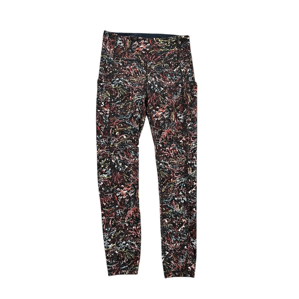 Lululemon 24” Invigorate High Rise Foliage Overlay Multicolor Leggings Size 6